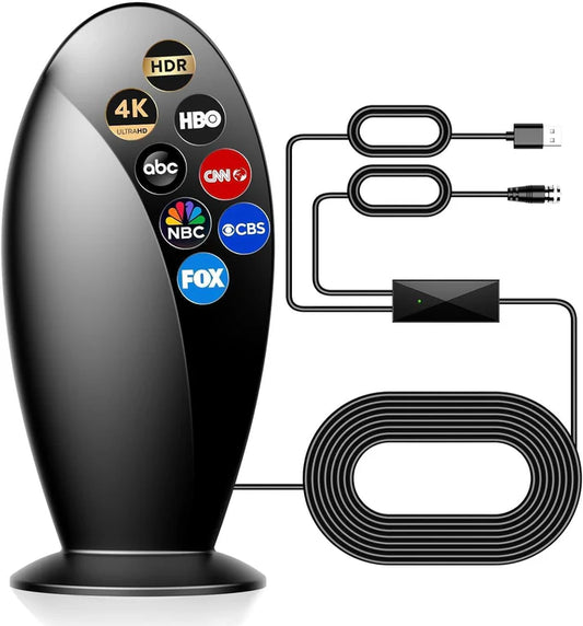 Digital TV Antenna Indoor - 1200+ Miles Long Range Antenna for Smart TVs & Older TVs