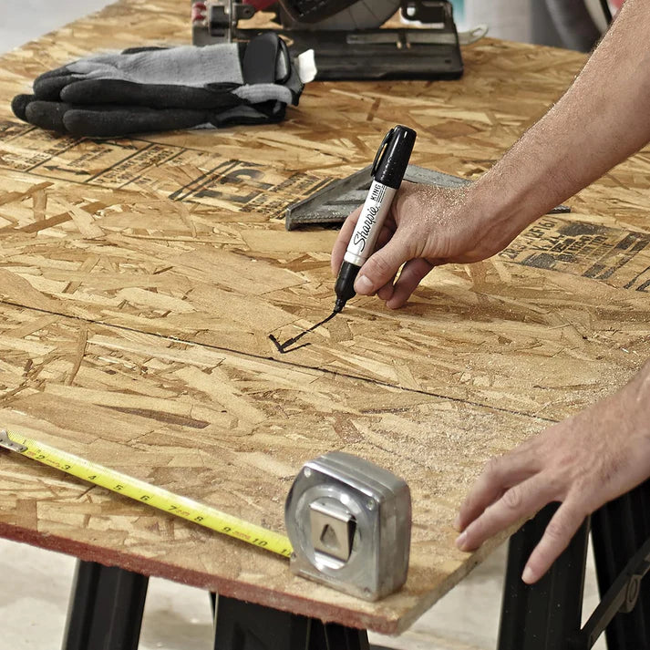 Sharpie King Size Permanent Markers, Large Chisel Tip, Black