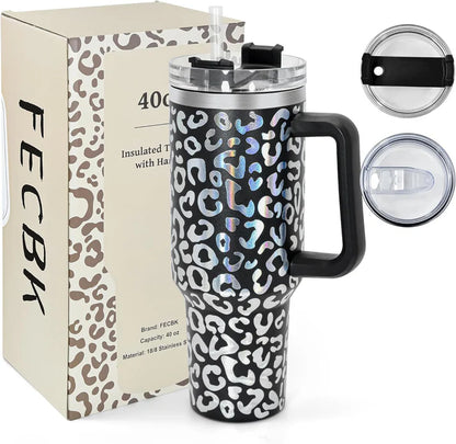 40 oz Tumbler with Handle and Straw, 100% Leak-Proof Travel Mug